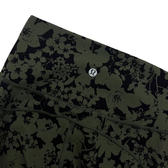 Lululemon All You Do Tight Legging Women Efflorescent Barracks Green Black 4 - Picture 2 of 4